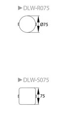 Vestavné svítidlo LED WALED  5W 420lm 4000K IP66 PF>0.5 75x75x20mm hranaté bílá