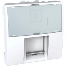 Unica Kryt datové zásuvky Actassi, 2 modul, Polar SCHNEIDER MGU9.411.18
