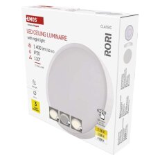 LED přisazené svítidlo RORI kruhové, bílé, 17W, se změnou CCT EMOS ZM4400