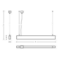 Závěsné svítidlo Izar III 900mm 30,7W 4000K 3860lm černá LUCIS ZLI3.L2.900.93