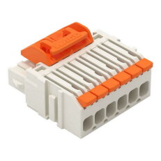 1vodičová pružinová svorkovnice, Páčka, Push-in CAGE CLAMP, Světle šedá