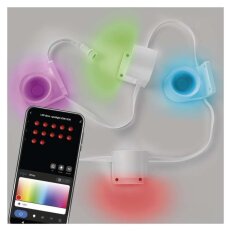 GoSmart LED bodové svítidlo řetěz 85 cm 4 díly 7 W RGBIC+CCT stmív WiFi ZIW154R