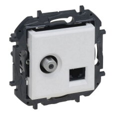 NILOE S.TV TYPF+RJ45 6UTP BÍLÁ LEGRAND 863177B