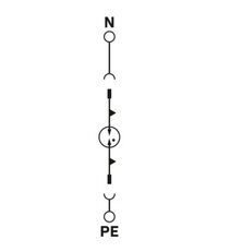 Svodič proudu blesku/svodič přepětí typ 1/2 F-MS-T1/T2 50 2801136