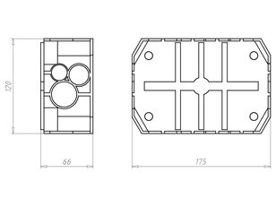 Spojovací box 175x120x64 mm, do betonu KAISER 9912.01
