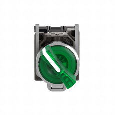 Schneider XB4BK123B5 Ovládač otočný prosvětlený s LED, 1 Z + 1 V, 24 V, zelený