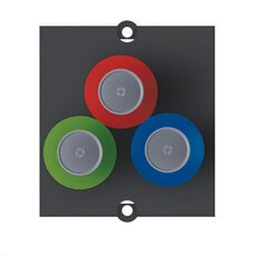 Bachman 917.090 frame BNC jack/jack red/blue/green