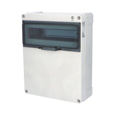Skříň FlatBOX 5813 IP65 13mod. na omítku průhl. dveře 340x270x120mm FAMATEL 5813