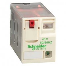Schneider RXM4GB2E7 Miniaturní 4P, 3 A, 48 V AC s LED, Au (obj.množství 10 ks)