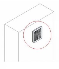 Ventilační mřížka s filtrem 105x105mm
