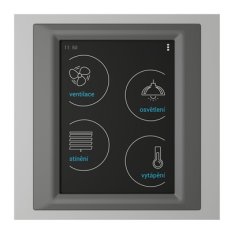 Ovládací dotyková jednotka RF Touch-W hliník/šedá/tmavá šedá ELKO EP