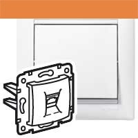 VA BÍLÁ ZÁSUVKA RJ45 ISDN LEGRAND 774441RD