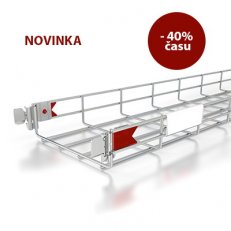 Žlab drátěný Klik s integrovanou spojkou 100x100 mm, 3 m, GZ HL CVF100.100