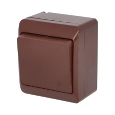GALATEA IP44 Tlačítko symbol ''světlo'' č.1/0 (hnědá) FAMATEL 5336-06