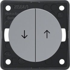 Žaluziový tlačítkový spínač 1pól 10A 250VAC Integro Flow/Pure šedá lesk
