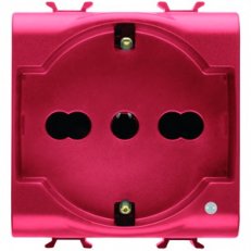 CHORUS Zásuvka IT/DE 2P+E 16A 250V, červená GEWISS GW10214
