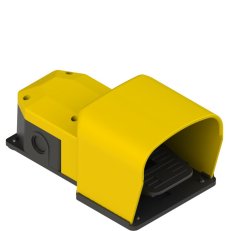 Nožní spínač PX12011, žlutý, IP65 (2NO+2NC), s pojistkou, závit M20x1,5