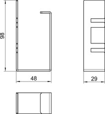 OBO LKM KF 60100 Kanálová spona pro kanál LKM 98x48x29mm Ocel pásově zinkováno