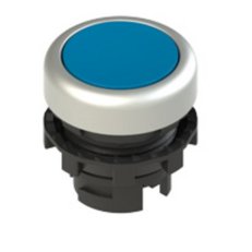Tlačítko, 20 mm, modré, bez symbolu, chromový kroužek PIZZATO E21PU2R6290