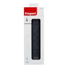 PRODLUŽOVACÍ PŘÍVOD 4X2P+T, VYP/ZAP, KABEL 3 M, ČERNÁ/TMAVĚ ŠEDÁ LEGRAND 049460