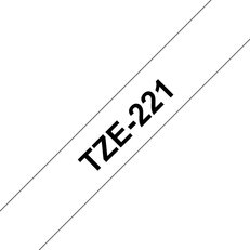 Páska BROTHER TZe-221, bílá/černá (9mm, laminované)