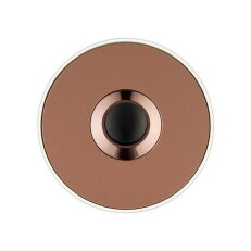 Tlačítko Piccolo Cerchio, bronz-bílá, IP44, kulaté GROTHE 64194