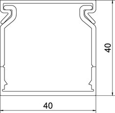 OBO CABLIX 4040 S Propojovací kanál CABLIX 40x40x2000 kamenná šeď