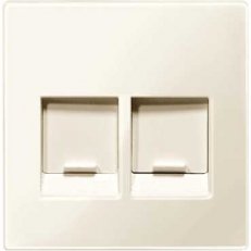 Merten Centrální deska datové zásuvky 2xRJ45 White Cream SCHNEIDER MTN4562-0344