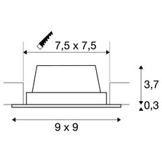 FRAME BASIC vestavné svítidlo LED 3000K černé matné sada 9,4 W vč. ovladače