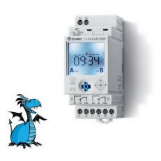 Spínací hodiny, astro, 2P/16A, 24V AC/DC, TP, NFC FINDER 12.A2.0.024.0000