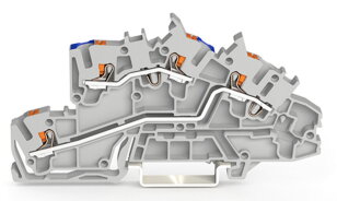 Instalační patrová svorka, s ovládacím tlačítkem, 2,5 mm2, Šedá WAGO 2203-7649