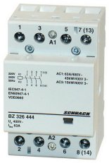Instalační stykač 63 A, 4Z (4NO), 230 V AC, 3TE SCHRACK BZ326444--