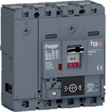 Kompaktní jistič h3+ P160 Energy 40 kA, 4-pólový, In 40 A HAGER HNS041NC