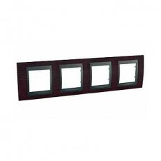 Unica Top Krycí rámeček čtyřnásobný, Wenge/Grafit SCHNEIDER MGU66.008.2M3