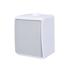 Vypínač do vlhka IP54, č. 1 jednopólový, šedý SOLIGHT 5B303