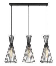 LEANDROS E27 3x 40W IP20 matná černá RABALUX 72006