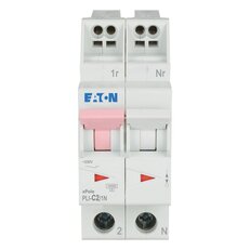 PLI-C2/1N Jistič PLI (bezšroubové svorky nahoře) char C 1+N-pólový 10kA 2A