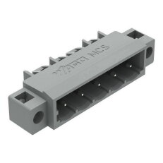 Konektor s pájecími piny THT, pájecí kontakt 1,0x1,0 mm, úhlové, šedá 5pól.