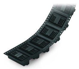 Konektor s pájecími piny THR 2řadý pájecí kontakt 0,8x0,8 mm rovné černá 6pól.