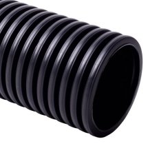 Tuhá dvouplášťová korugovaná bezhalogenová chránička KOPODUR 50 mm, černá, 6m