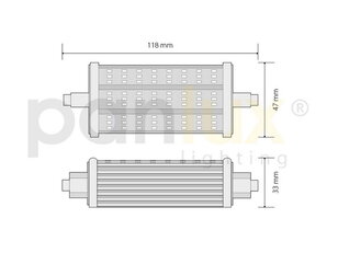 LINEAR 72LED DIM stmívatelný světelný zdroj 230V 8W R7s 118mm neutrální