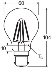 Světelný zdroj LEDVANCE LED CLASSIC A P 6.5W 827 Clear B22d