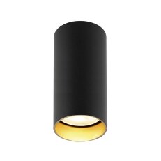 KAMI, povrchové stropní svítidlo, kulaté, 1x max. 10W, GU10, matná černá/zlatá