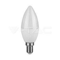 LED Bulb SAMSUNG CHIP 7W E14 Plastic Candle 4000K, VT-268 V-TAC SKU21112