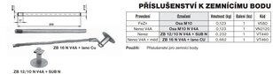 Zemnící bod M12/M10 se svorkou ZB 12/10 N V4A+SUB N (nerez) TREMIS VT440