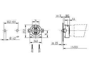 BJB 26.422.1110.50 objímka s pérkem, TOP test G13