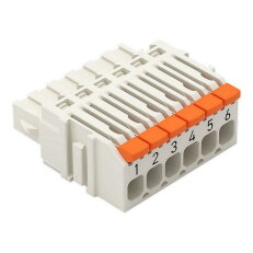 1vodičová pružinová svorkovnice, Páčka, Push-in CAGE CLAMP, Světle šedá