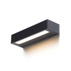 ASTER 25 nástěnná černá mléčný akryl 230V LED 2x6W IP65 3000K RENDL R14198