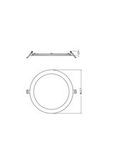DOWNLIGHT SLIM ALU D205 V 19W MS 840 WT LEDVANCE 4099854441844