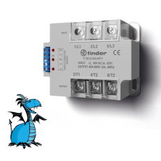 Polovidičové relé SSR, 3Z/40A, 24V DC, zc 24..660V AC FINDER 77.B3.9.024.8671